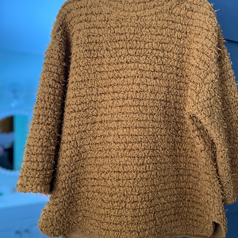 Multiples Cozy Textured Scoop-Neck Sweater - Camel